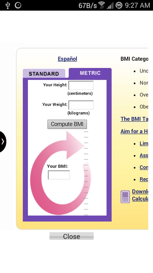 NIH BMI Calculator(Unofficial)截图1