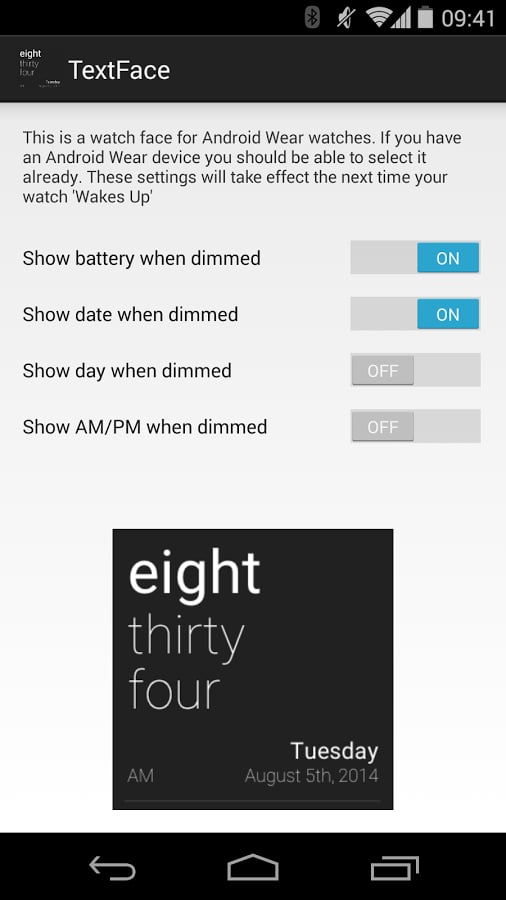 TextFace for Android Wea...截图1