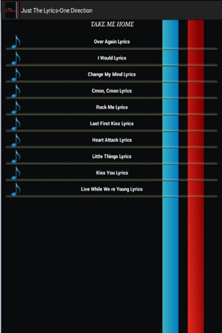 Just The Lyrics- One Dir...截图2