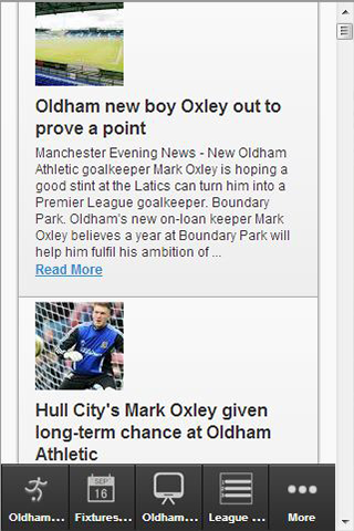 Oldham AFC Info App截图7