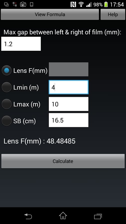 Stereo Base Calculator截图1