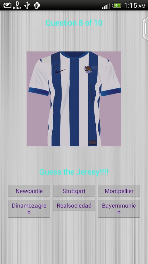 Football Jerseys Quiz截图2