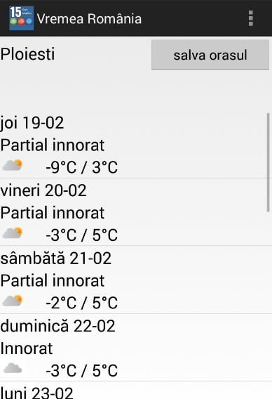 15 zile Vremea in Rom&acirc;ni...截图2