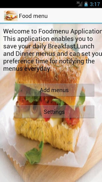 Menu Reminder截图1