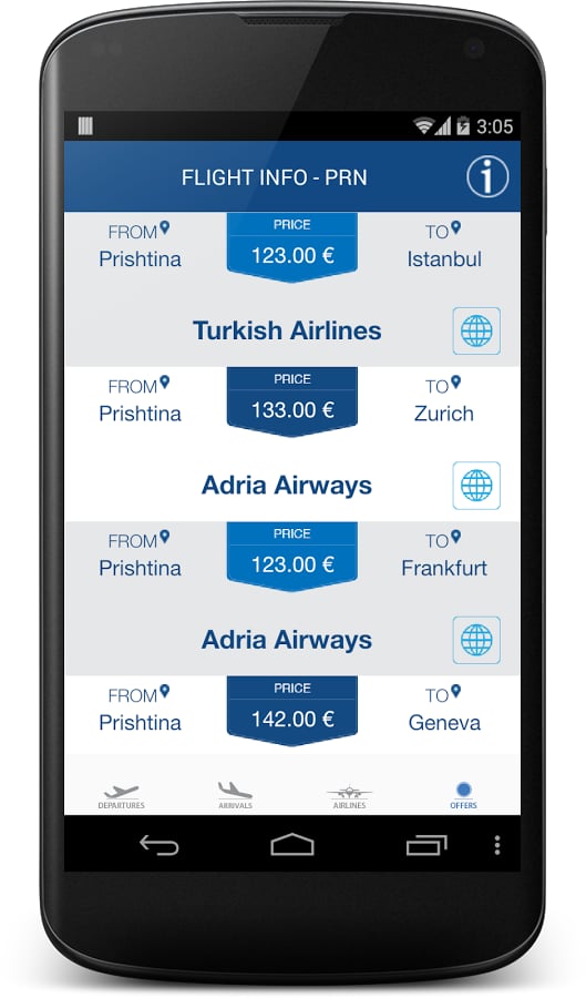 Prishtina Flights Info截图1