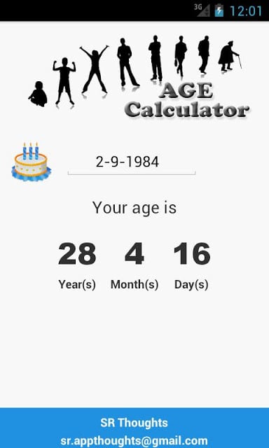 Simple Age Calculator截图1