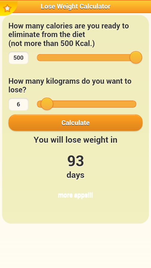 Lose Weight Calculator截图1