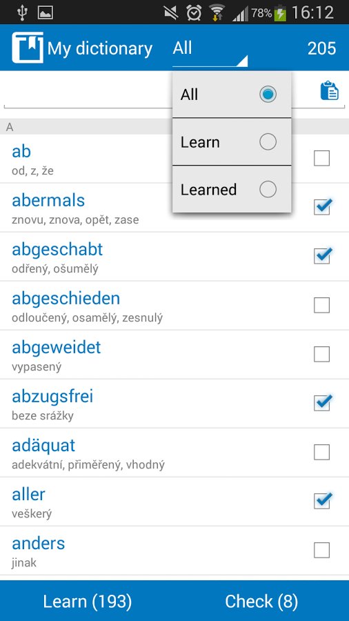 Czech - German dictionar...截图7