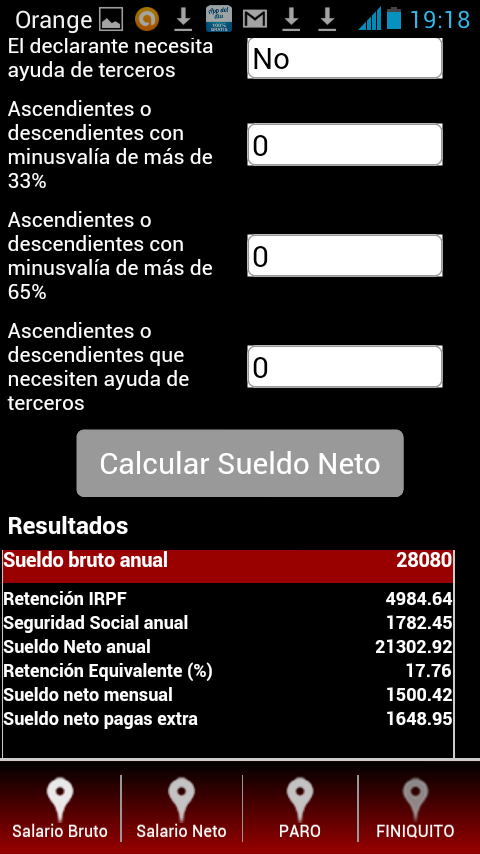 Calculadora de Salarios ...截图2