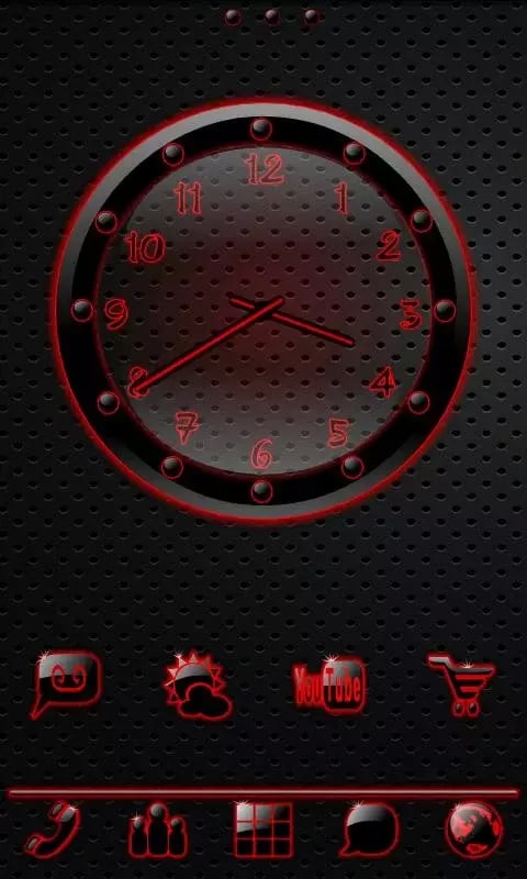 Sleek Ebony Red Clock Wi...截图1