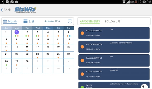 BizWiz Sales App截图6