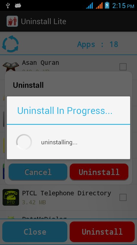 Uninstall application. App Lite. Download app.