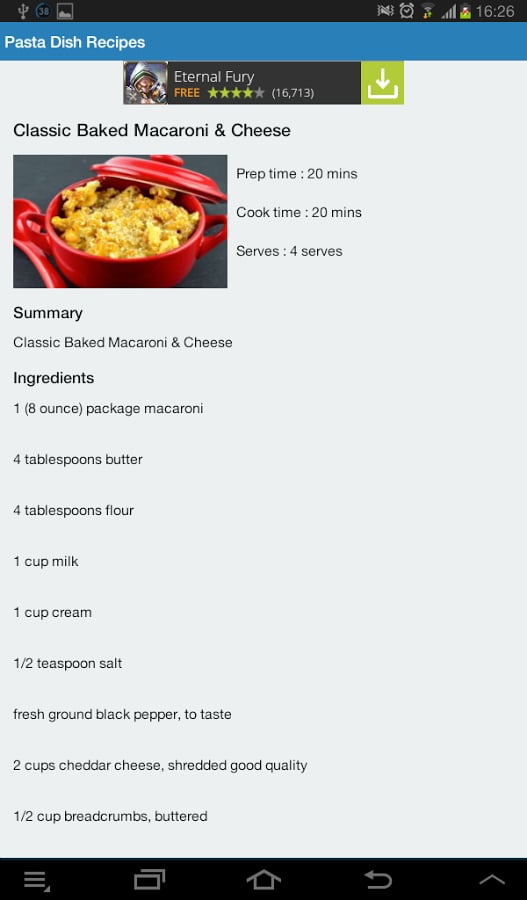 Pasta Main Dish Recipes截图1