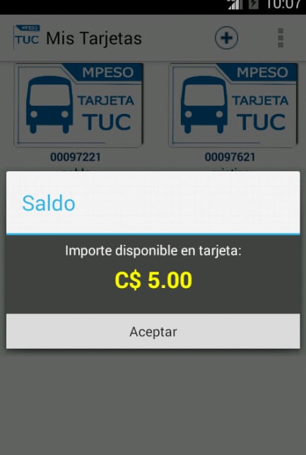 Saldo MPESO Tarjeta TUC截图1