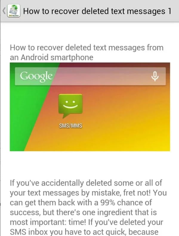 SMS Deleted Recovery Tip截图3