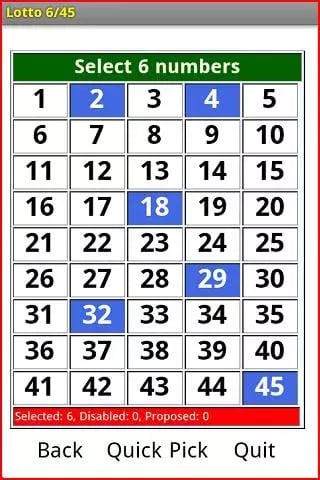 Lottery 6/45截图2