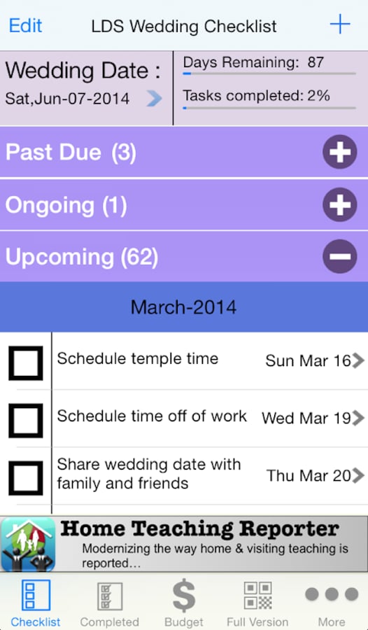 LDS Wedding Checklist截图4
