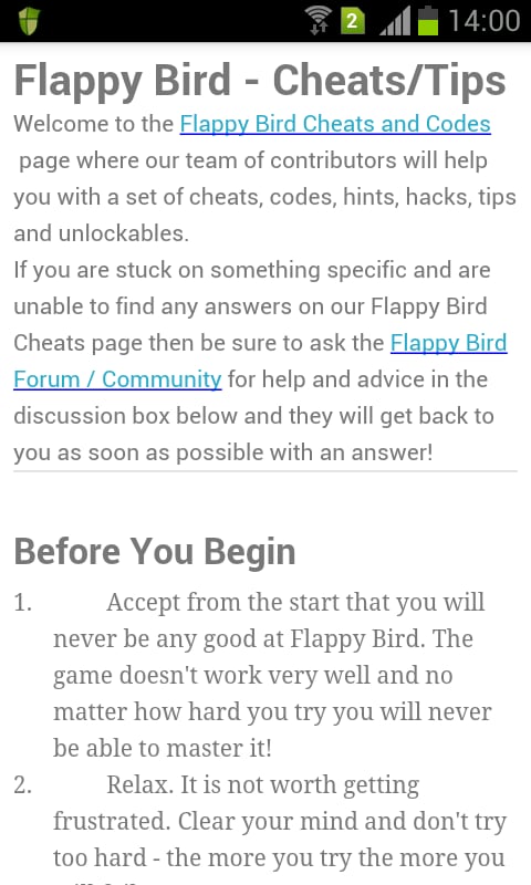 Guide for Floppy Bird Ti...截图1