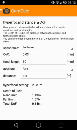 DSLR CamCalc - Free截图6