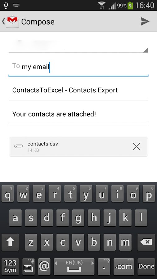 Contacts to Excel截图1