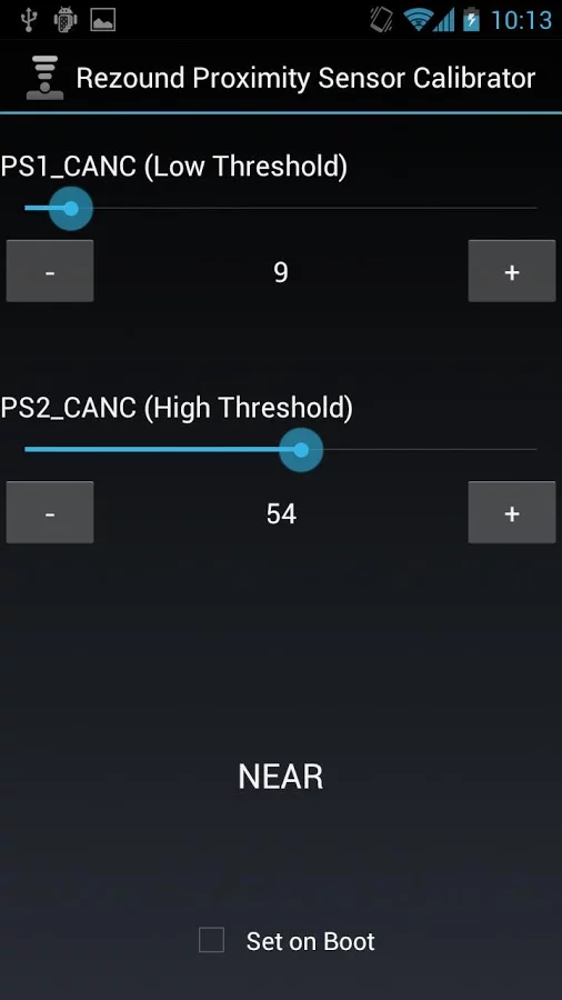 Rezound Prox Sensor Calibrator截图2