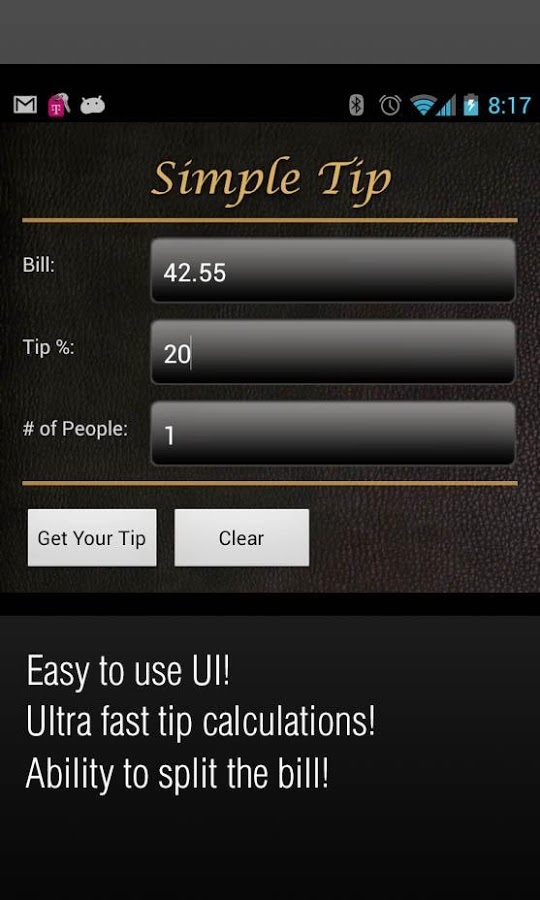 Simple Tip Free Tip Calculator截图2