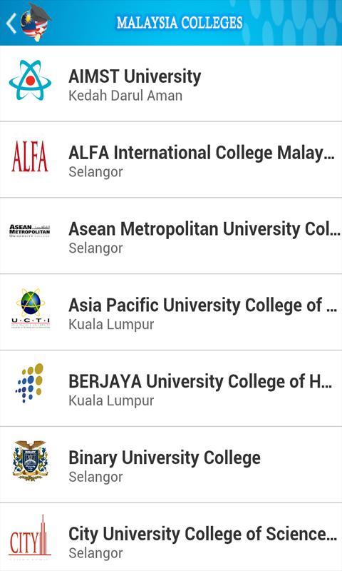 Malaysia Colleges截图3