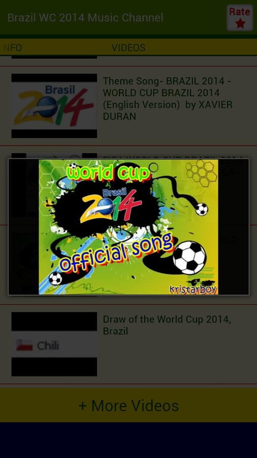 Brazil WC 2014 Songs Cha...截图2