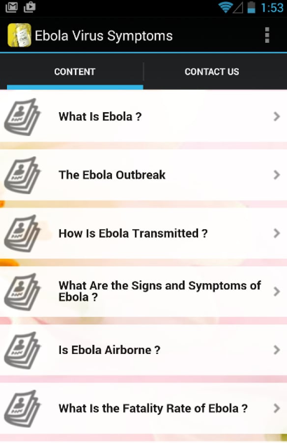 Ebola Virus Symptoms截图1