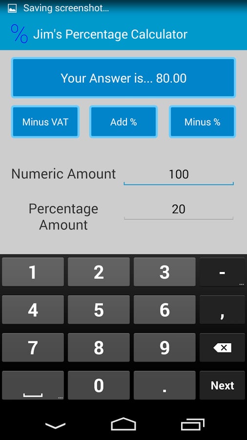 Jim's Percentage Calcula...截图2