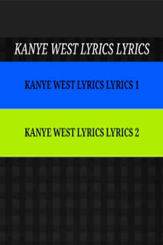 K.West - Just The Lyrics截图2