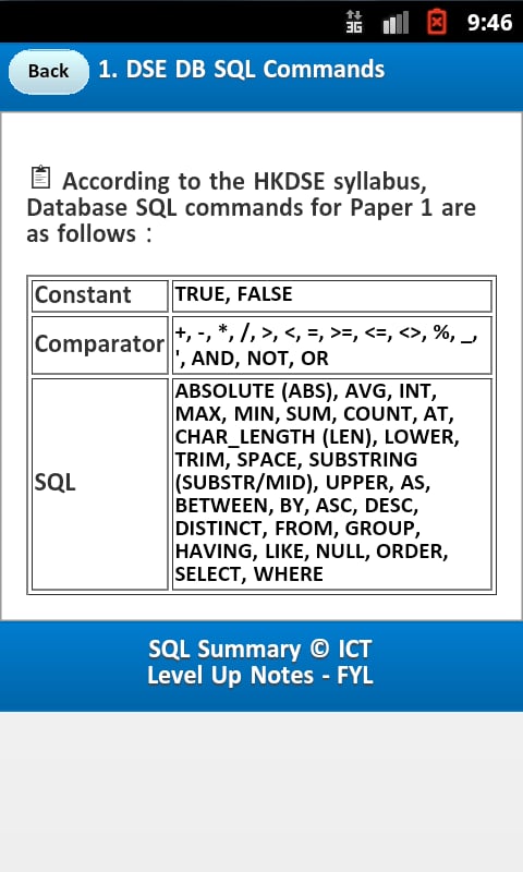 DSE ICT SQL Summary (ENG...截图2