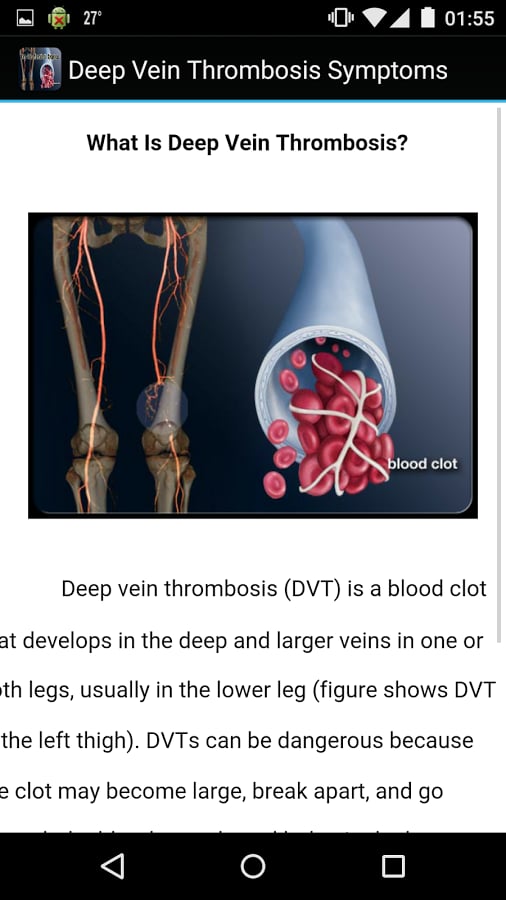 Deep Vein Thrombosis Sym...截图3