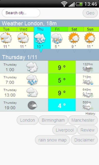 The weather forecast UK meteo截图4