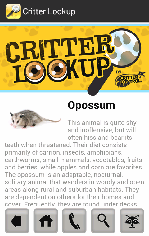 Critter Lookup截图3