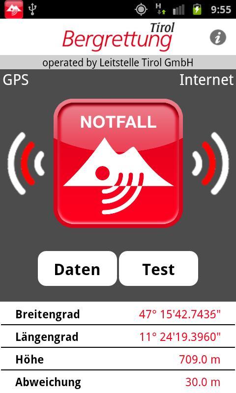 Notfall App Bergrettung Tirol截图3