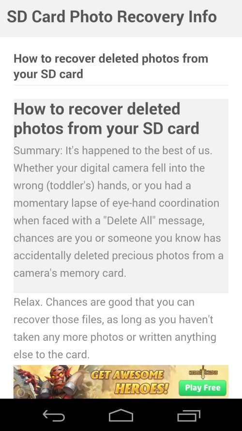 SD Card Photo Recovery Info截图2