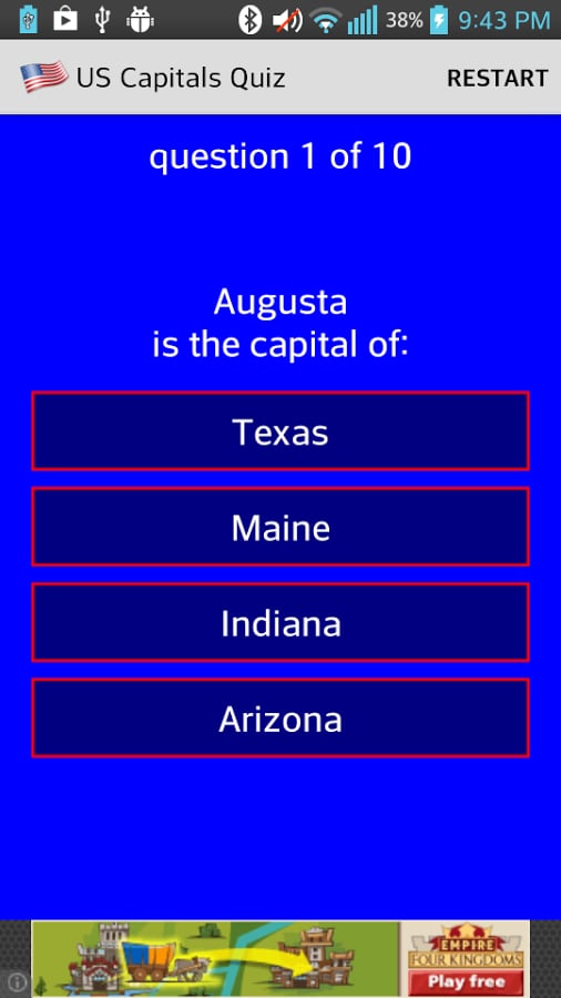 US Capitals Quiz截图1