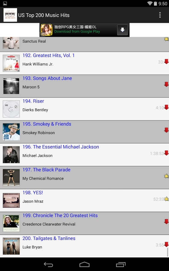 US Top 200 Music Hits截图5