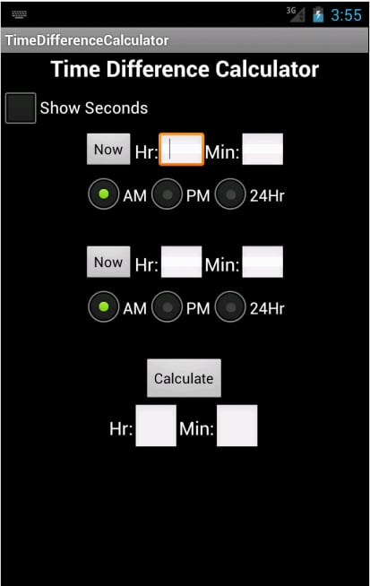 Time Difference Calc.截图1