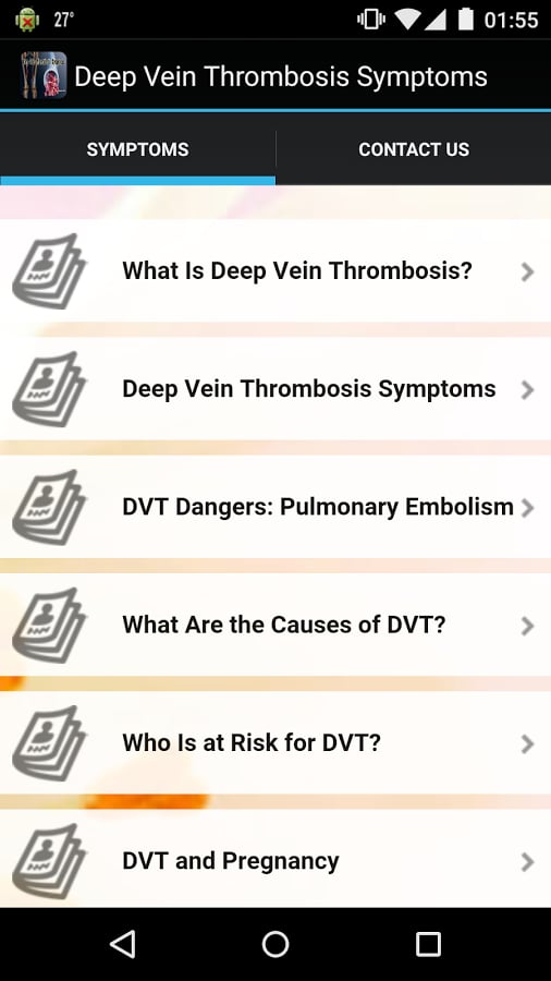 Deep Vein Thrombosis Sym...截图4