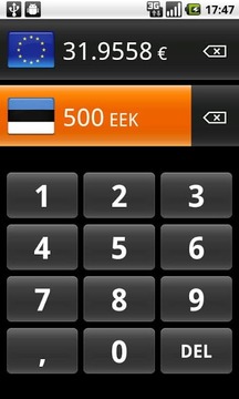 爱沙尼亚——欧元 货币兑换器截图
