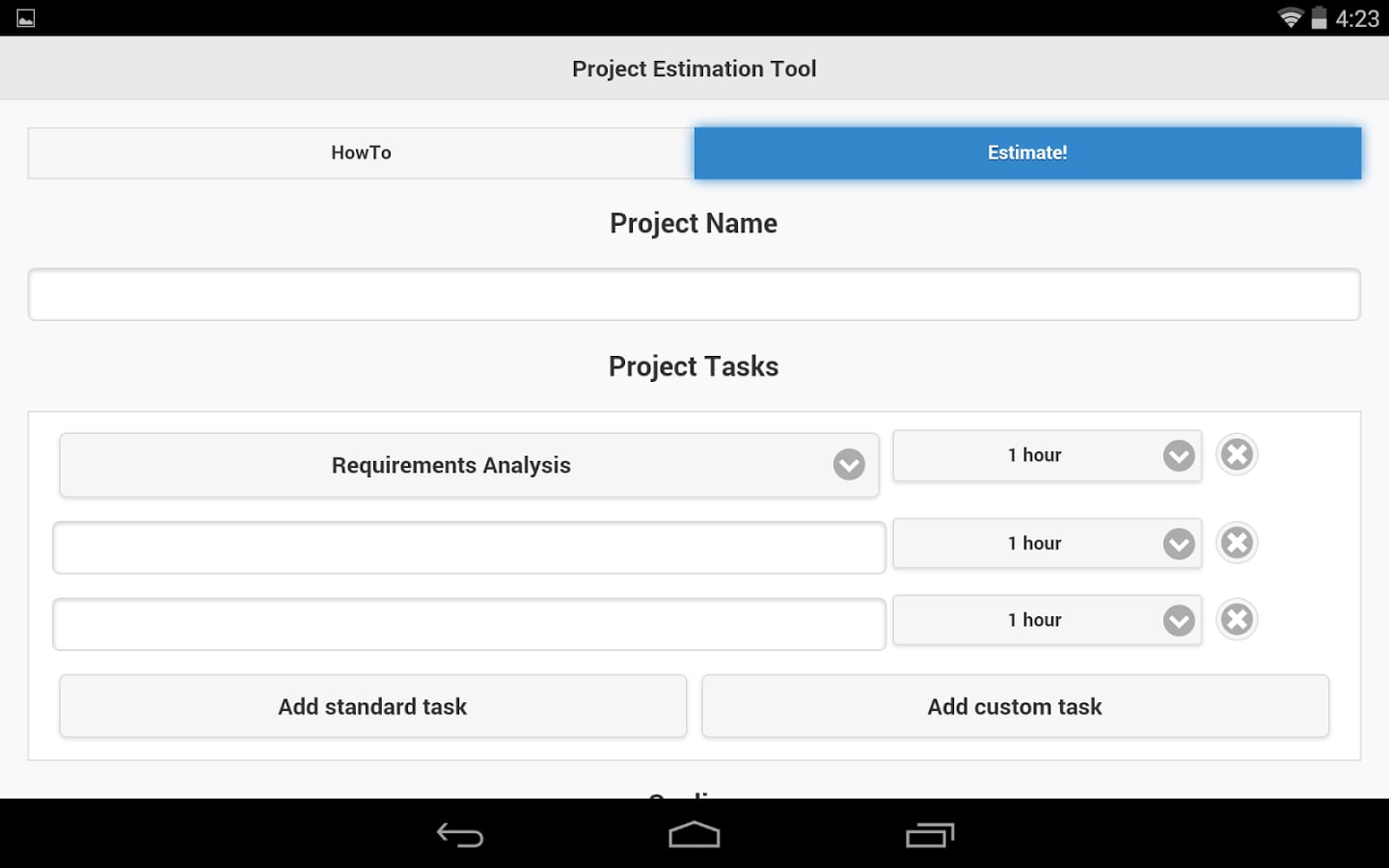 Project Estimation Tool截图2