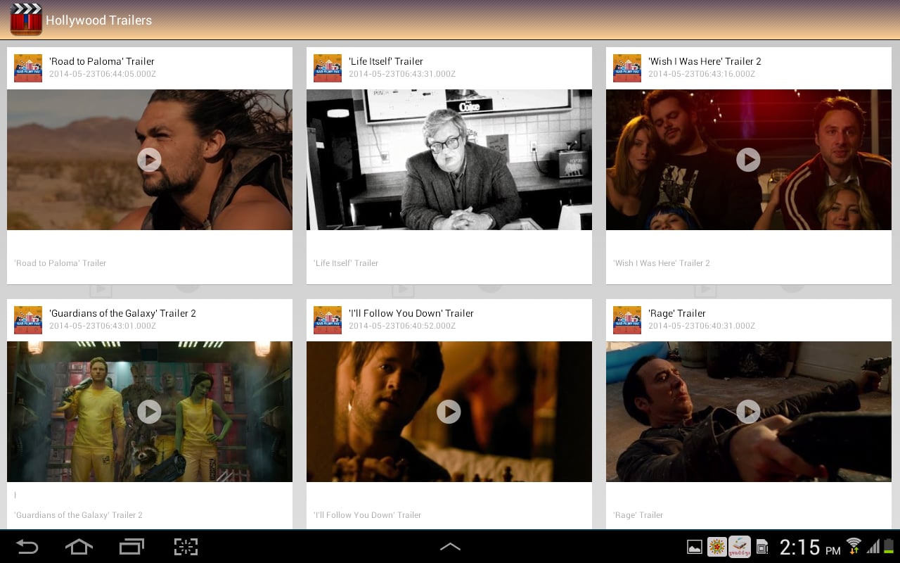 Hollywood Trailers HD截图4