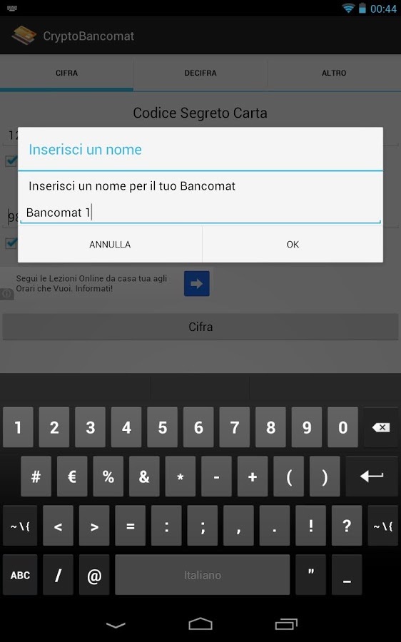 Encrypt Bancomat截图3