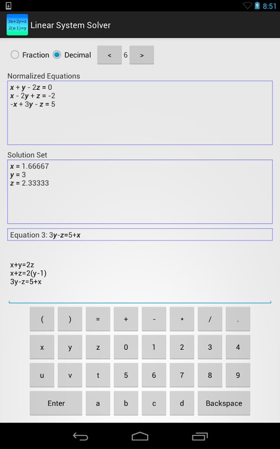 Linear System Solver截图5