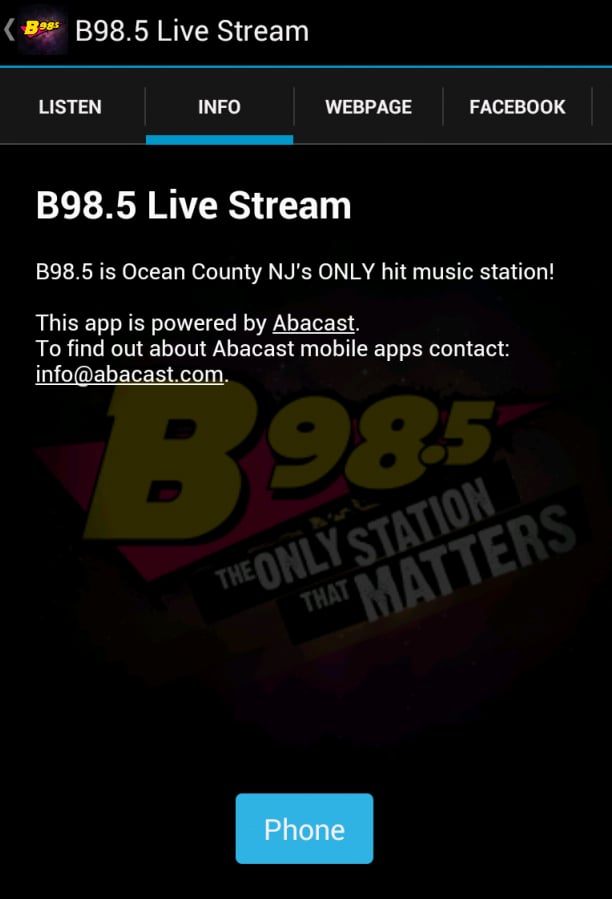 B98.5 Live Stream截图1