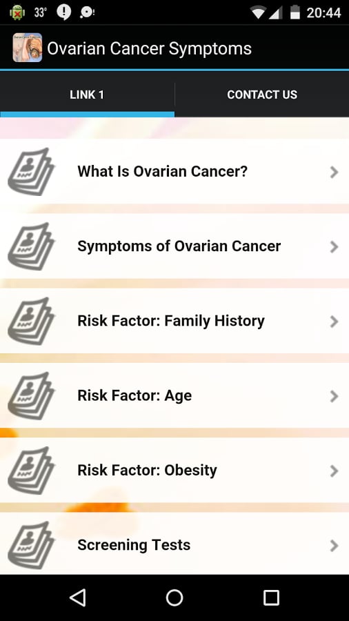 Ovarian Cancer Symptoms截图2