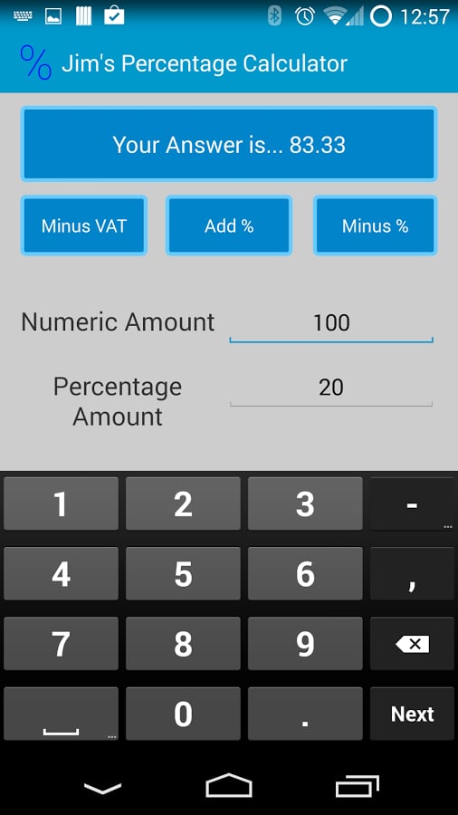 Jim's Percentage Calcula...截图3