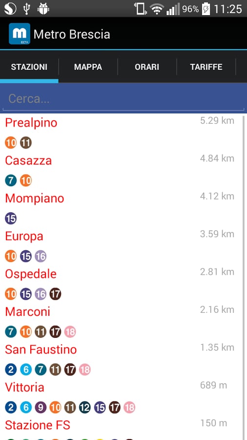 Metropolitana di Brescia截图1